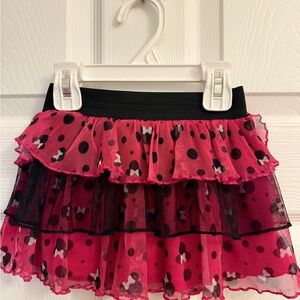 Disney Black and Pink Ruffle Skirt